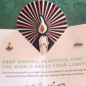 Origami owl "peace shines bright" charm club card